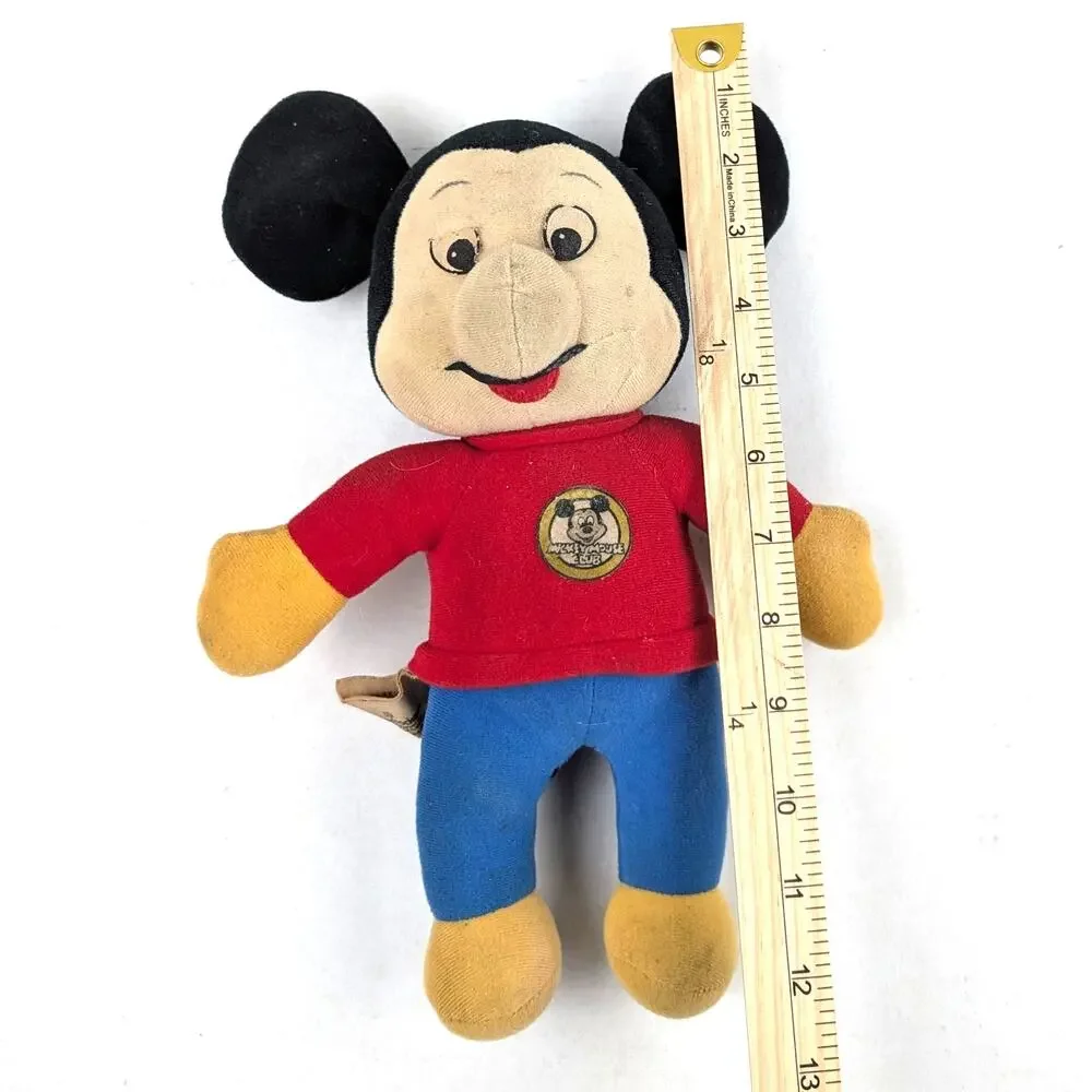 Vintage 1976 Knickerbocker Mickey Mouse Club Musical Plush Wind Up Works